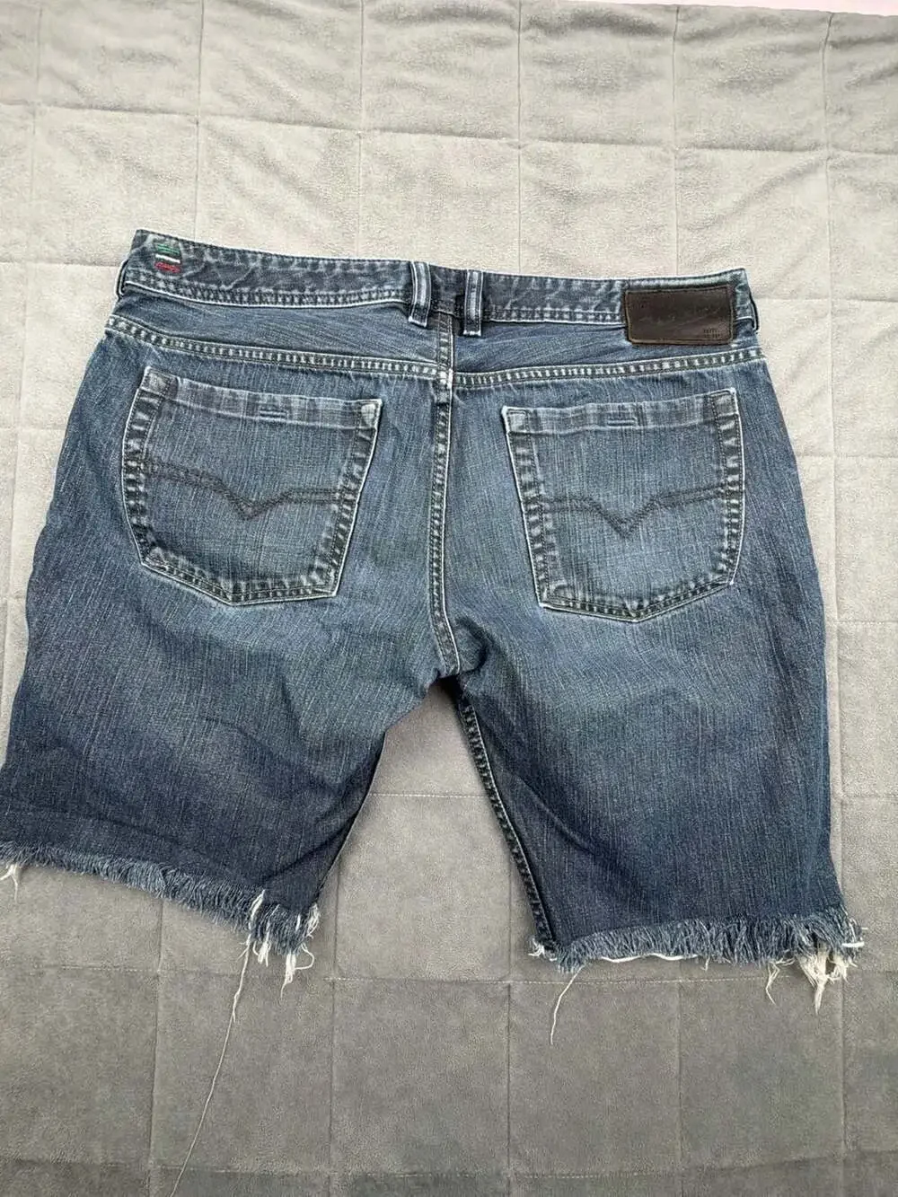 Diesel Men's Zatiny Distressed Denim Jean Shorts VTG Y2K Made in Italy Size 36